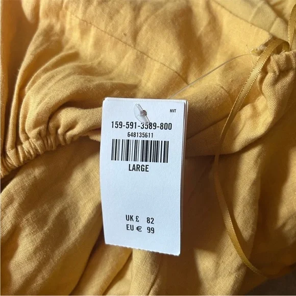 Abercrombie & Fitch Yellow Halter Sundress Cocktail - Picture 2 of 2